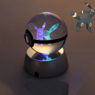 Pokéball Lumineuse en Cristal Pokémon Noctali