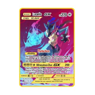 Carte Gold en Métal Pokémon Lucario